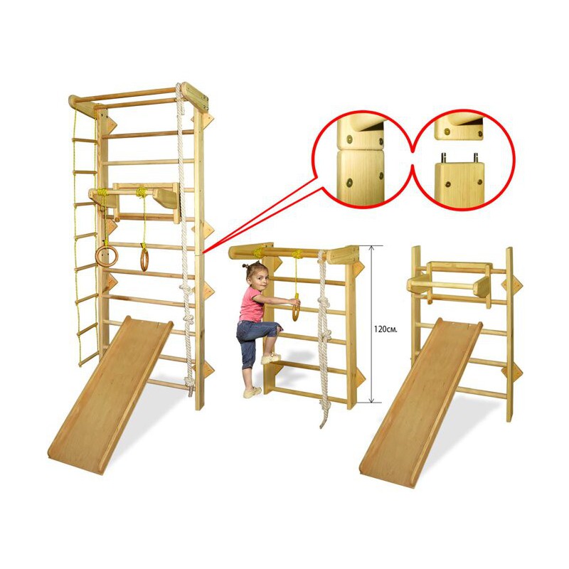 Climbing frame Grow 240 with Rope set and Slide