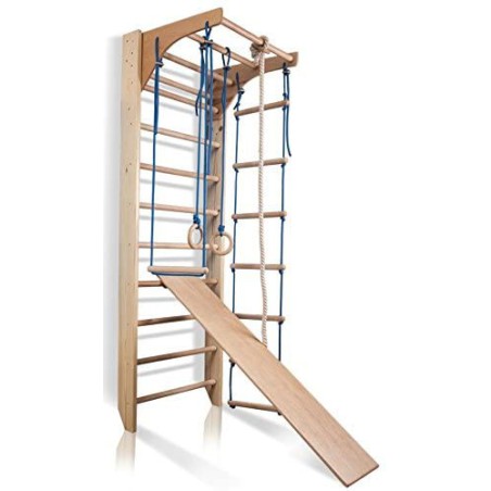   Climbing frame 220-3 with Rope set and Slide - 6096126444426 - 1