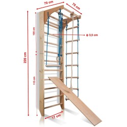 Climbing frame 220-3 with Rope set and Slide - 3