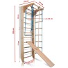   Climbing frame 220-3 with Rope set and Slide - 6096126444426 - 4