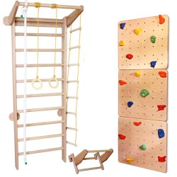 Climbing frame Pro with Rope set and Climbing wall Plus