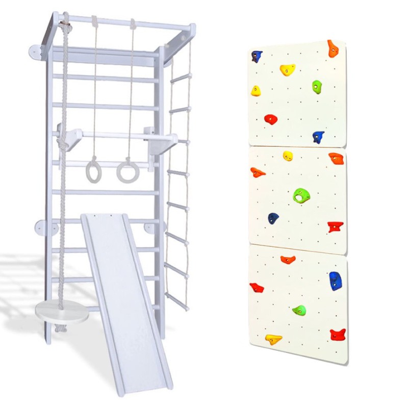   Climbing frame Pro with Rope set, Slide and Climbing wall Plus - 6096128616678 - 4
