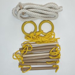 Klettergerust Einzigartig mit Seilsatz und Rutsche - 8