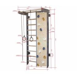   Climbing Frame Pirate 2 with Slide and Pull-up bar - 6096123844809 - 2